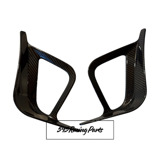Coppia cover prese d’aria intercooler in VERO CARBONIO per Abarth 500 - 595 - 695 Restyling