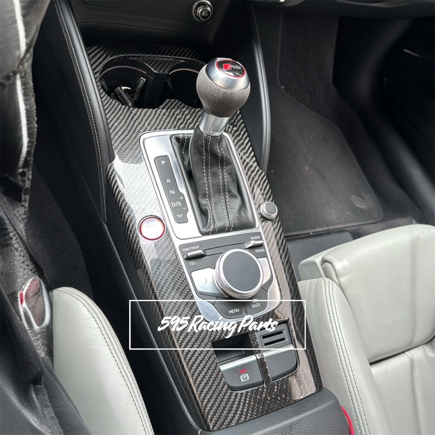 REAL CARBON central tunnel cover for Audi A3/S3/RS3 8V