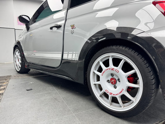 Bodykit completo 70esimo anniversario in VERO CARBONIO per Fiat 500 Abarth - 595 - 695