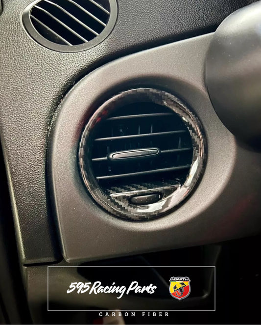Cover coppia Bocchette Aria in CARBONIO VERO Abarth 595 - 695 - Fiat 500 - Pre Restyling - Punto - Punto Abarth - in diverse finiture
