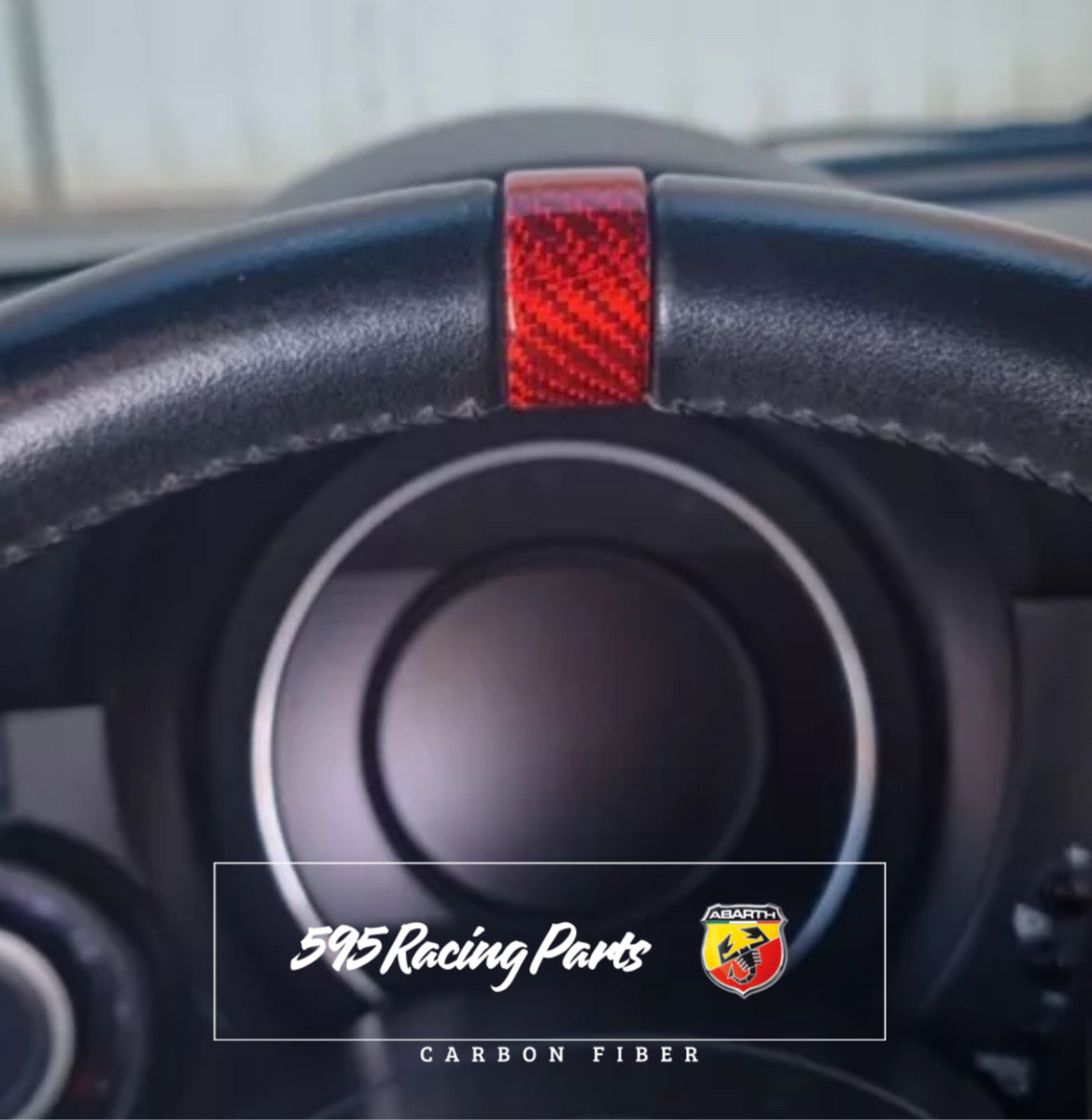 Mirino Volante in CARBONIO VERO Fiat 500 Abarth 595 - 695 - in diverse finiture