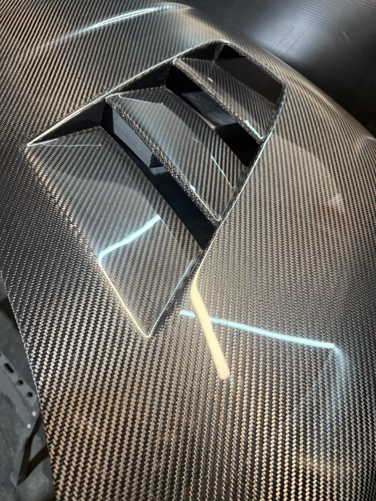 Cofano in VERO CARBONIO con prese d’aria aperte Fiat 500 Abarth - 595 - 695