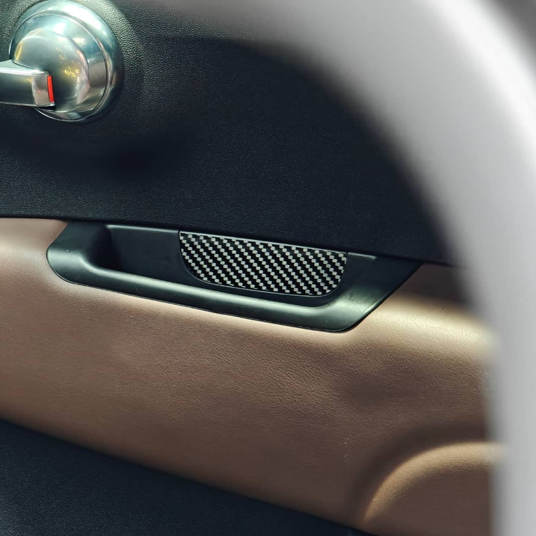 Cover interno maniglie in VERO CARBONIO Fiat 500 Abarth - 595 - 695