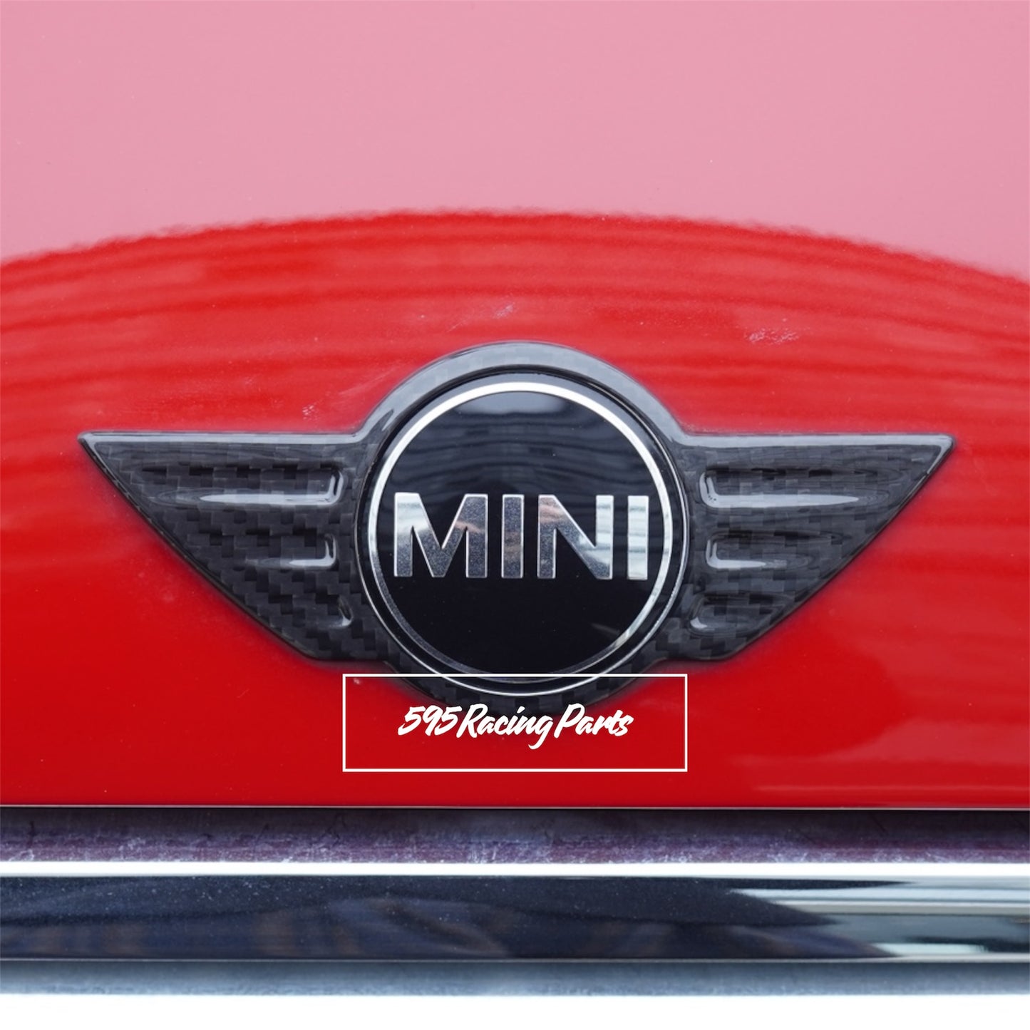 Front logo cover in REAL CARBON Mini Cooper F54/F55/F56/F57/F60/R60/R61