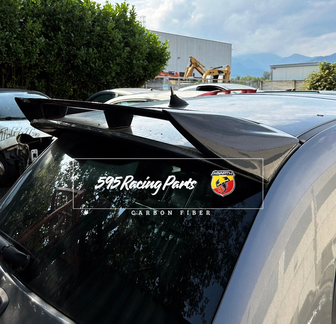 Spoiler in VERO CARBONIO per Fiat 500 Abarth 595 - 695