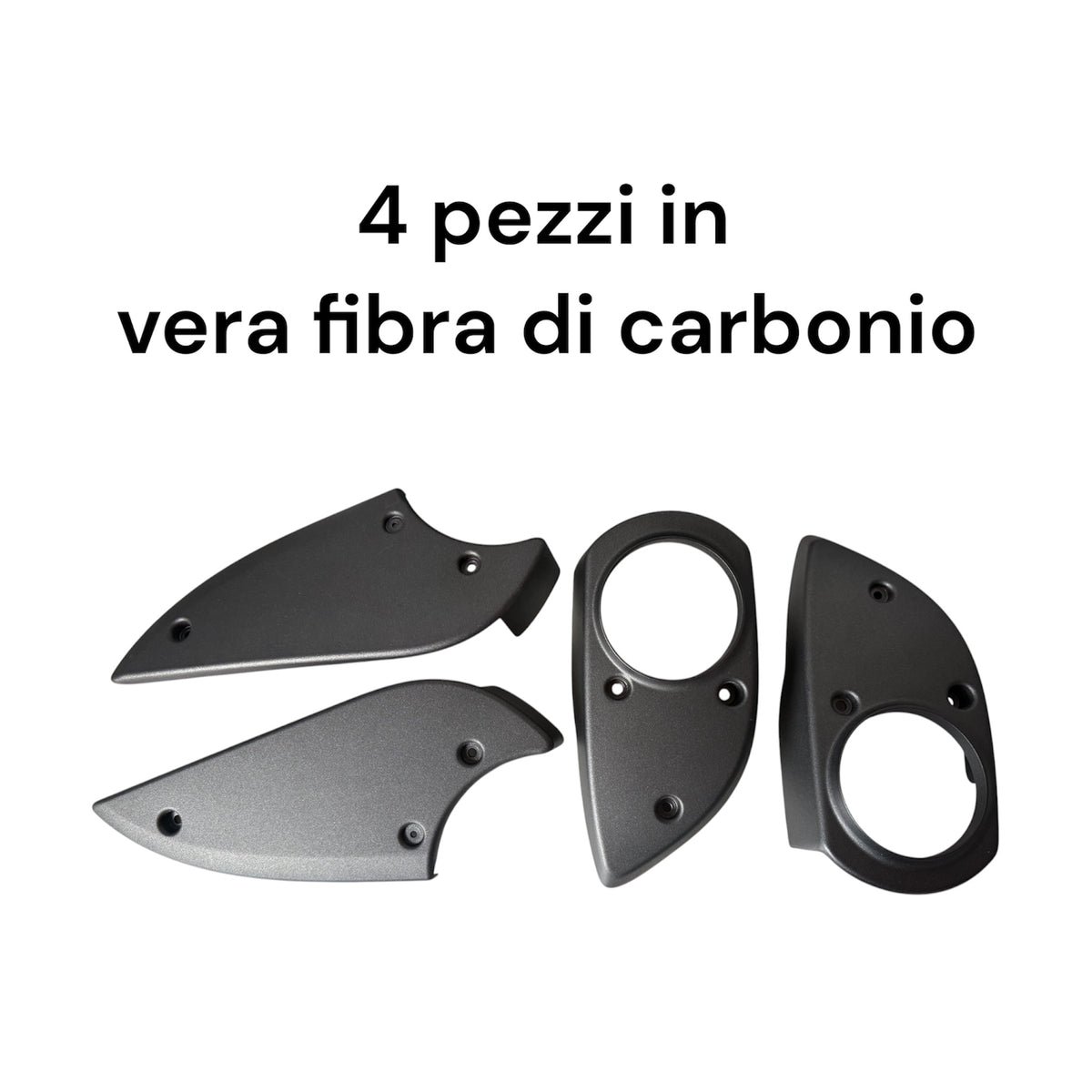 Kit sostituzione plastiche sedili Sabelt in VERO CARBONIO per Fiat 500 Abarth - 595 - 695 - Punto