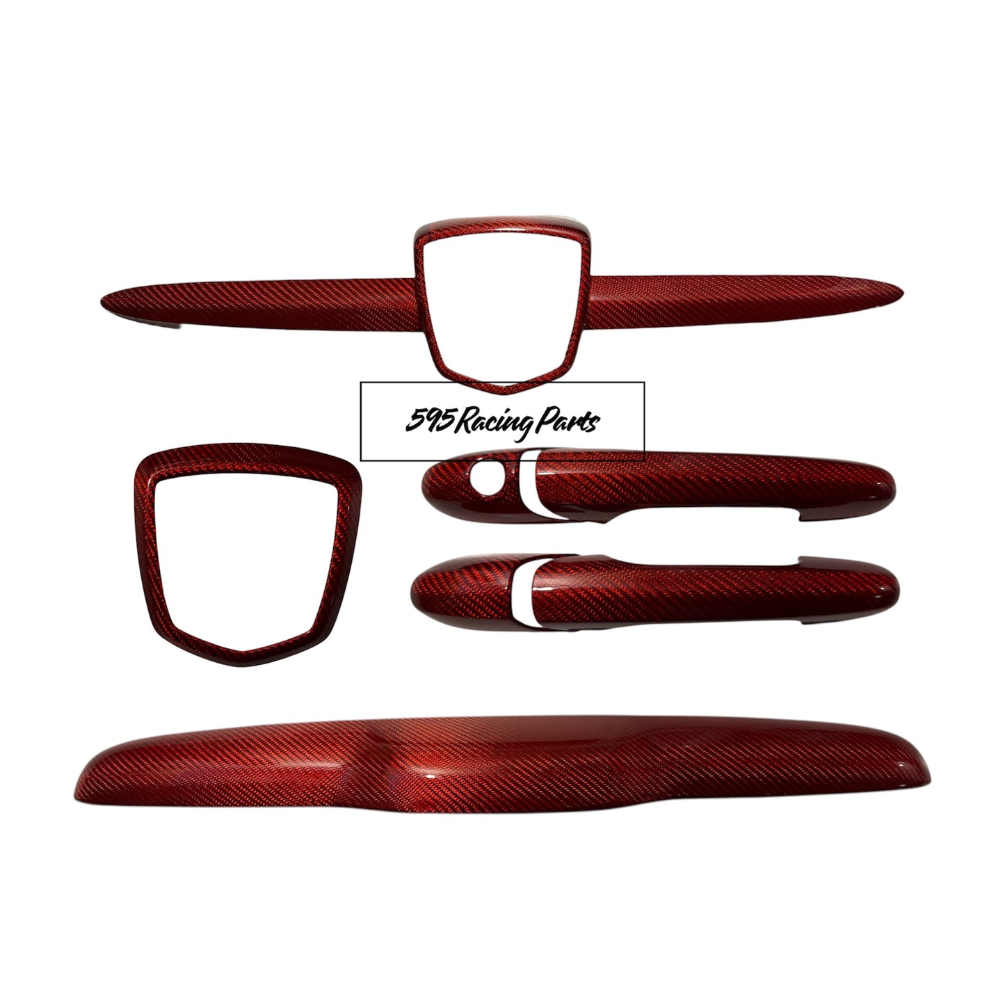 Complete Cover Molding Kit in REAL CARBON Fiat 500 Abarth - 595 - 695