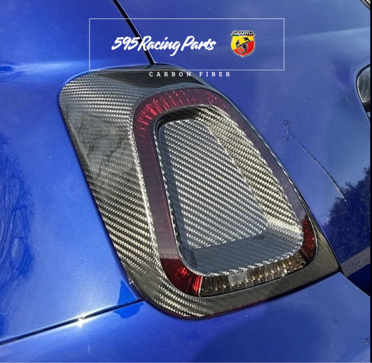 Coppia Cover Fanali Posteriori in CARBONIO VERO Per Abarth 500 - 595 - 695 Restyling - in diverse finiture