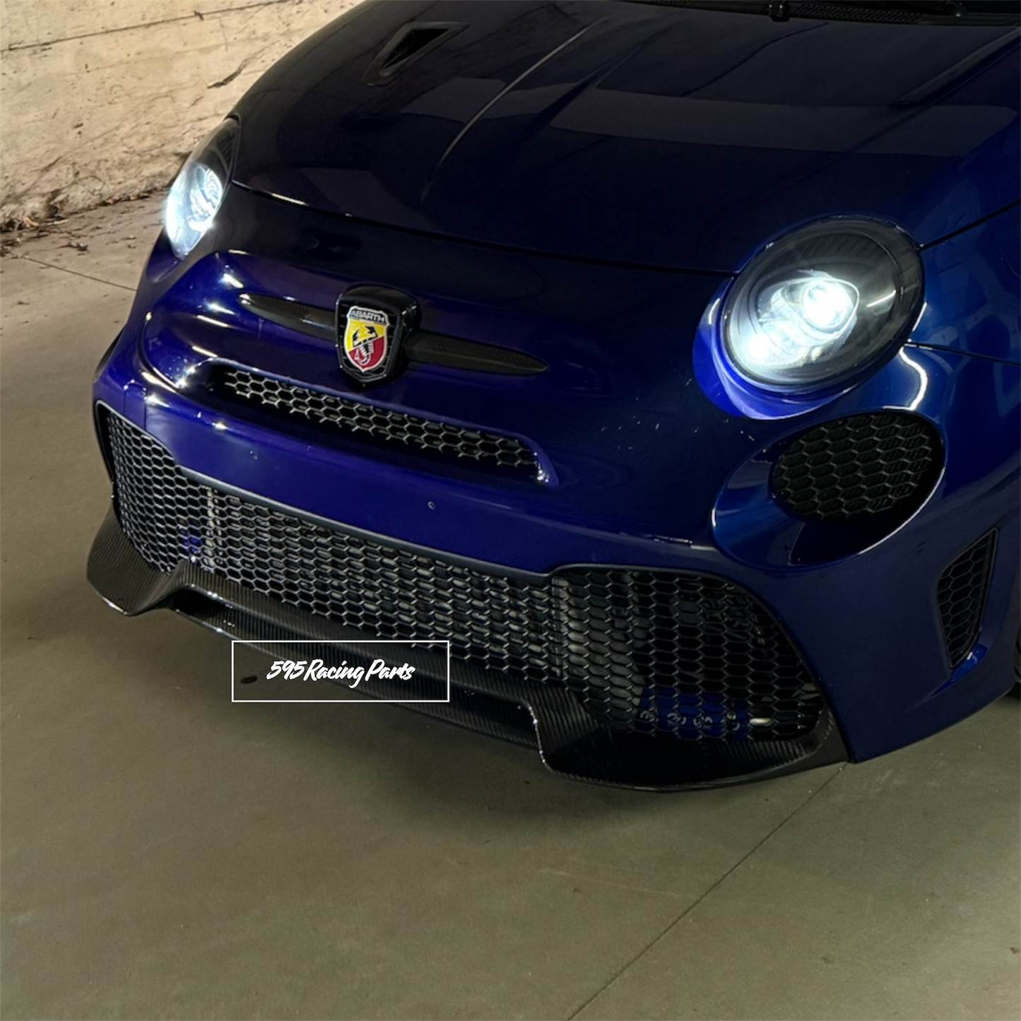REAL CARBON Front Splitter Cover for Fiat 500 Abarth 595 - 695 - Restyling 