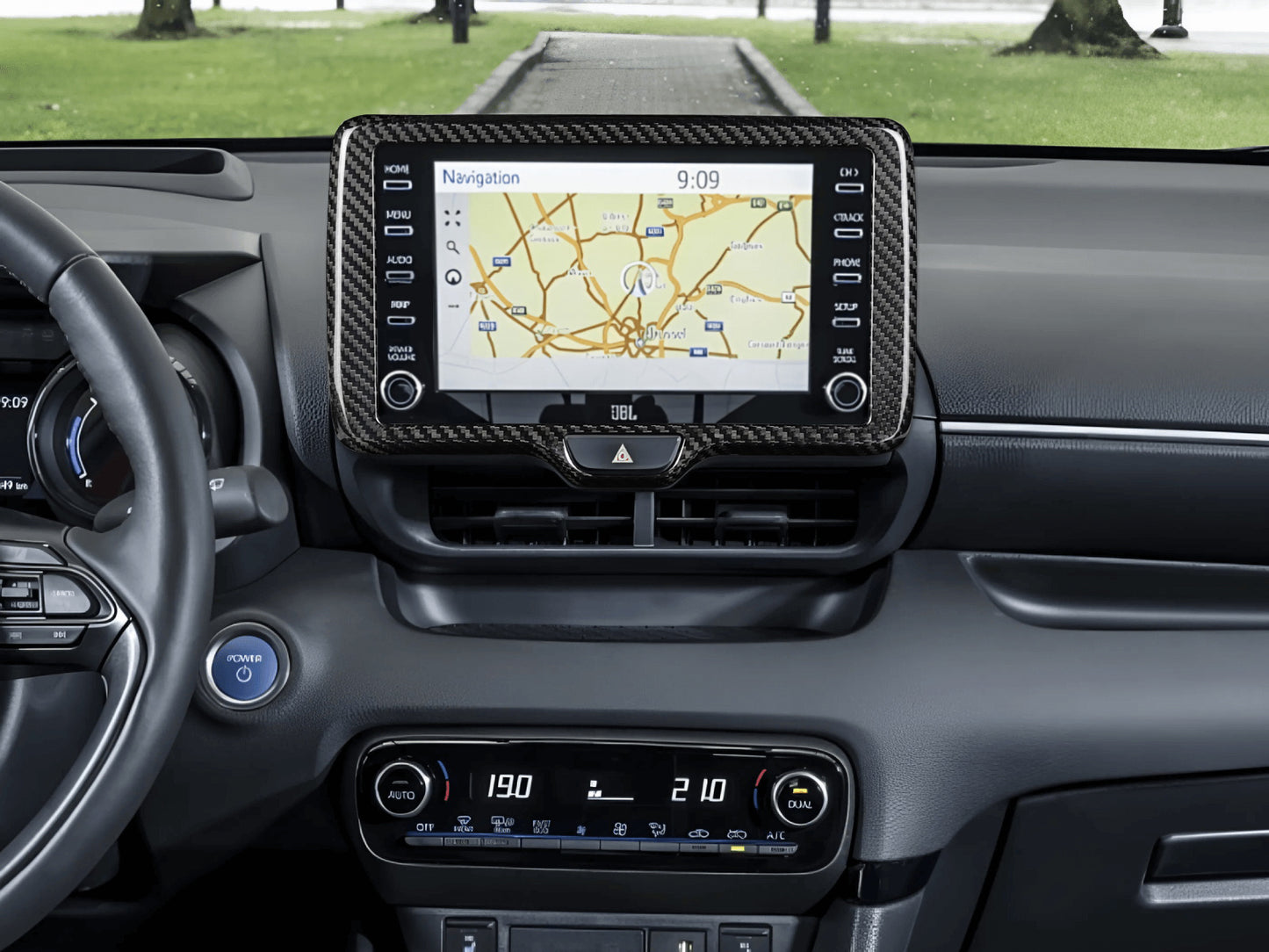 Real Carbon Fiber Radio Cover for Yaris GR - Toyota GR
