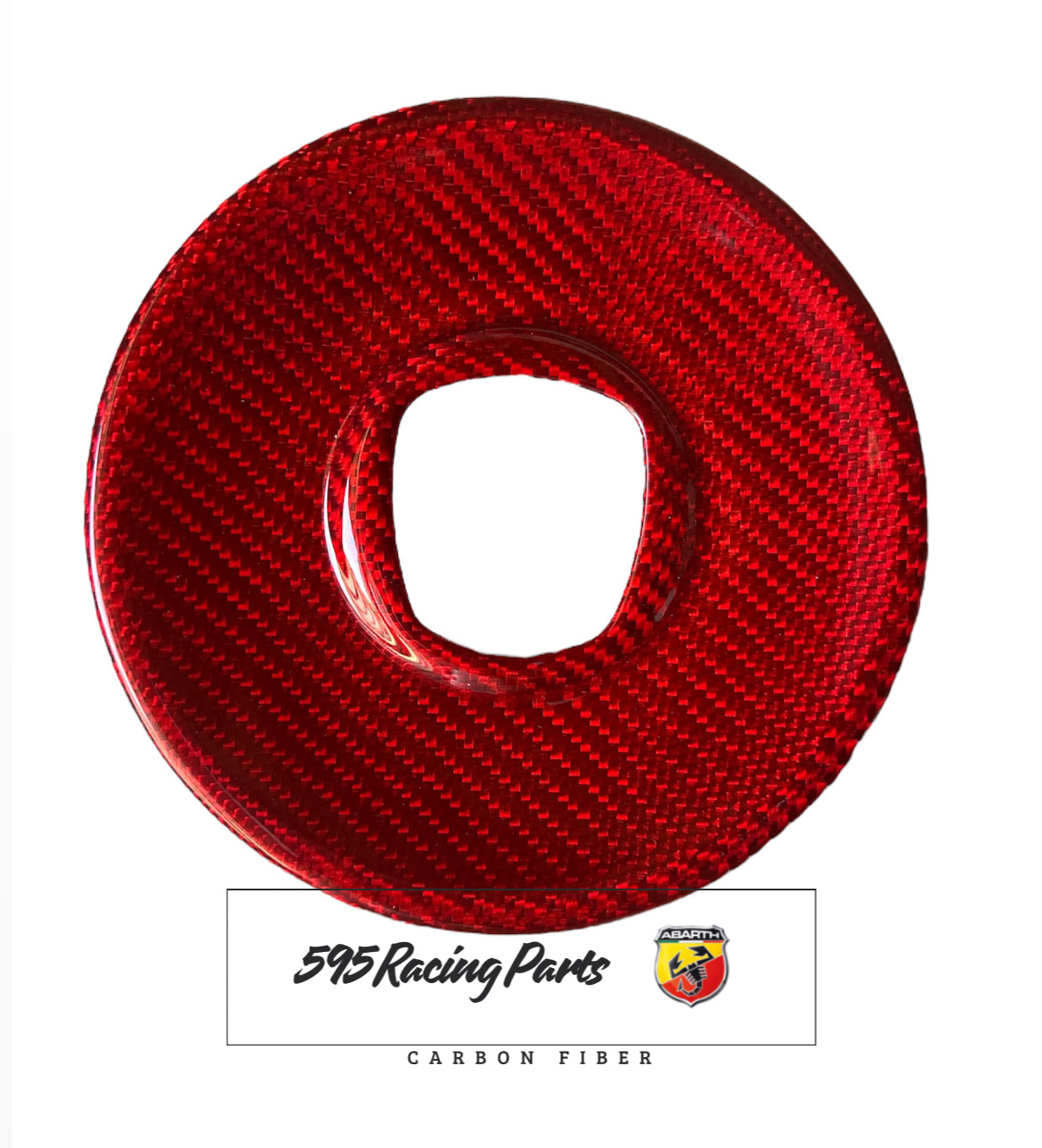 Steering Wheel Cover Kit in REAL CARBON Abarth 500 - Pre Restyling - in different finishes 