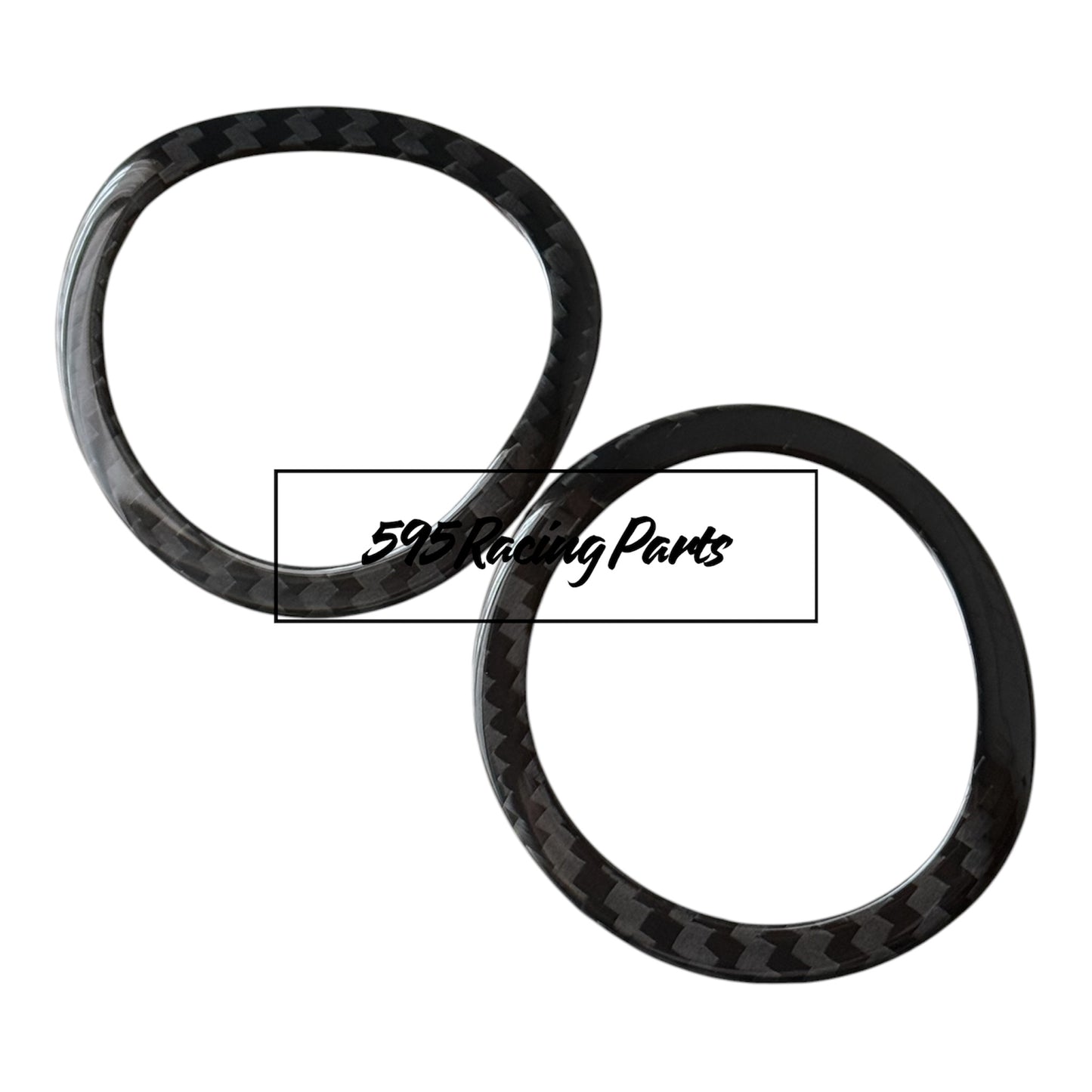 Cover coppia bocchette aria superiori in VERO CARBONIO Fiat 500 Abarth - 595 - 695 - Fiat 500